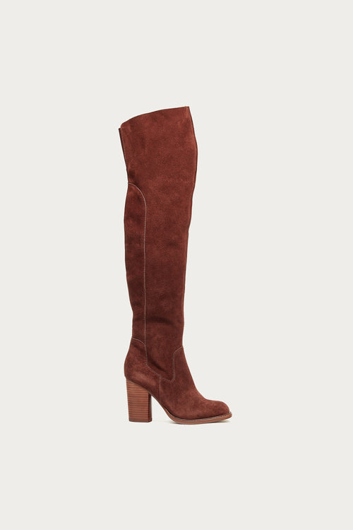 Logan Coffee Over The Knee Boots