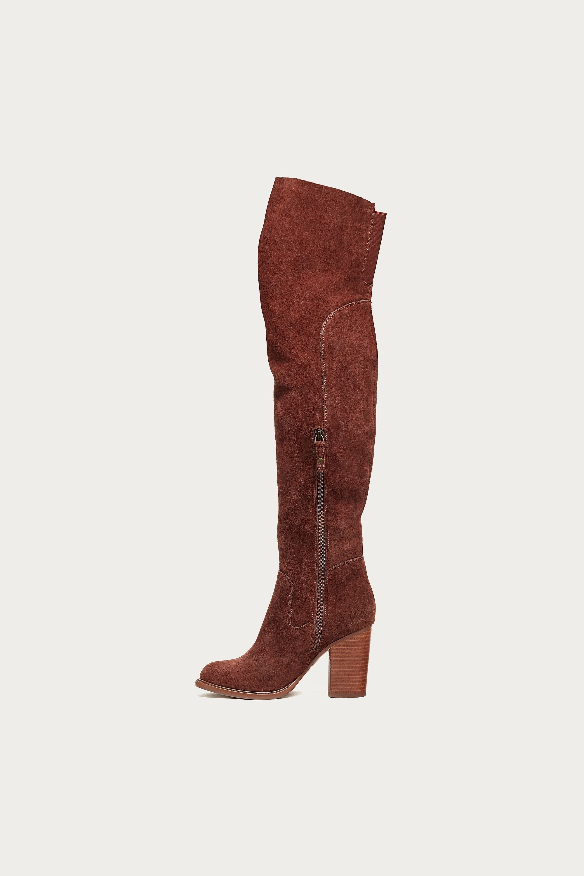Logan Coffee Over The Knee Boots