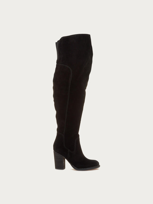 Logan Black Wide Calf Boots