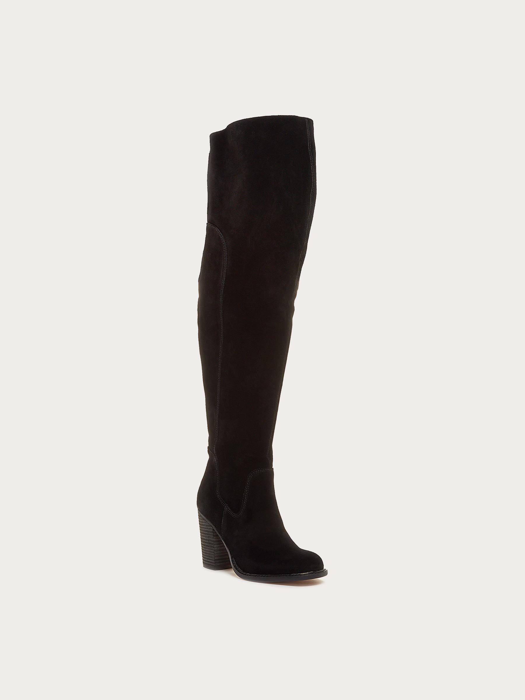 Logan Black Wide Calf Boots