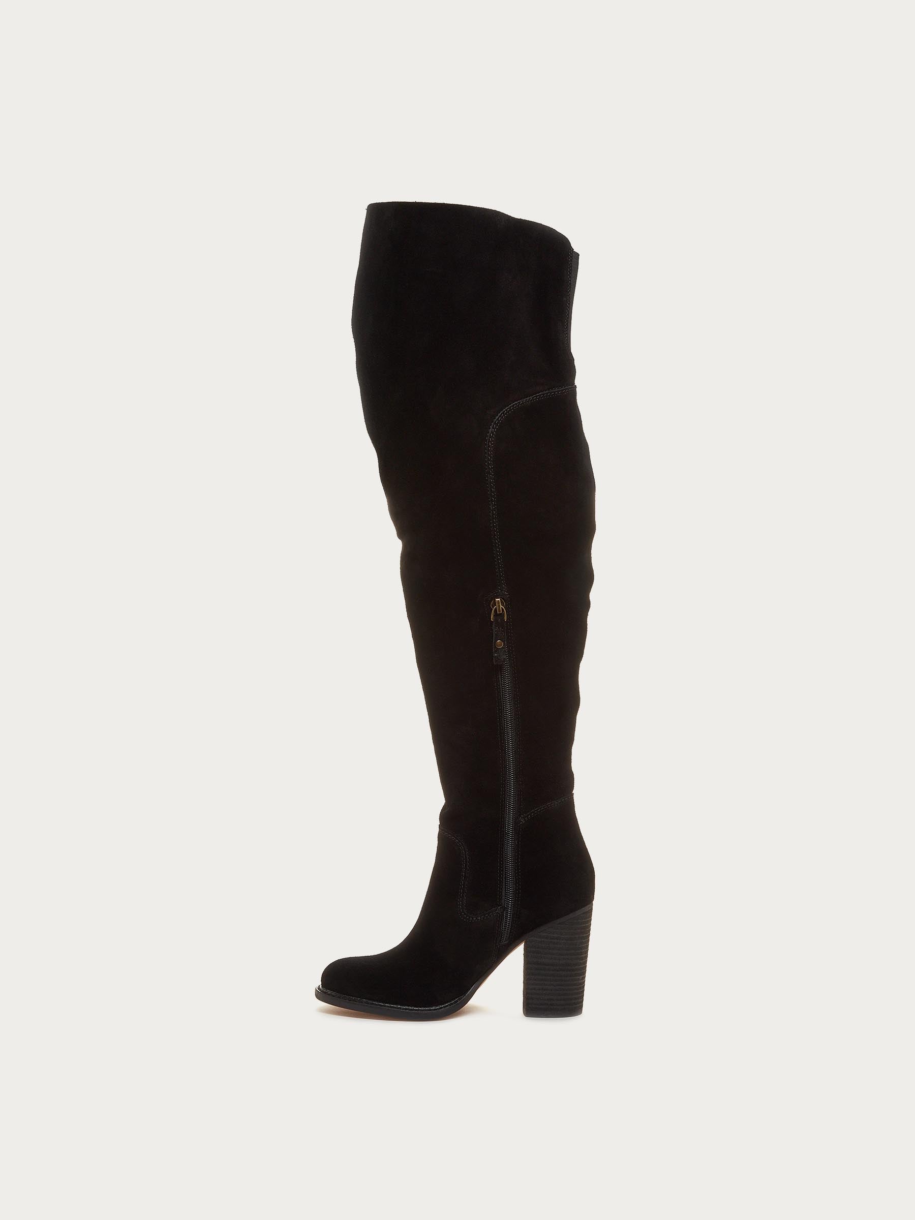 Logan Black Wide Calf Boots