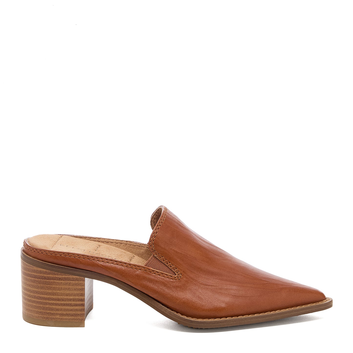 Mason Burnt Cognac Pointed Toe Mules