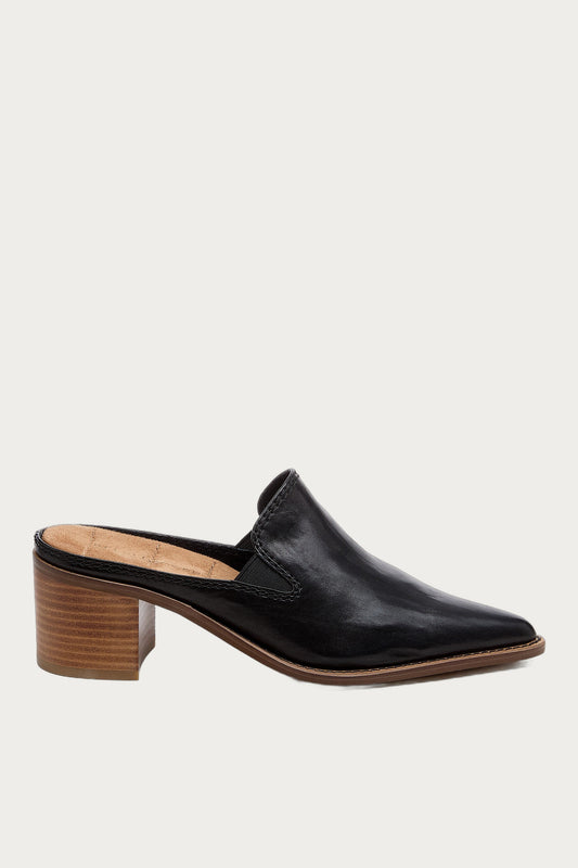 Mason Black Pointed Toe Mules