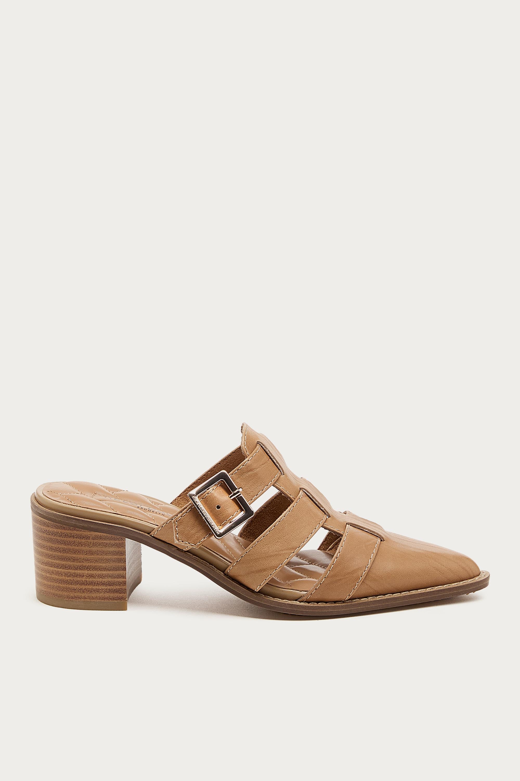 Mitchie Oatmeal Leather Heels