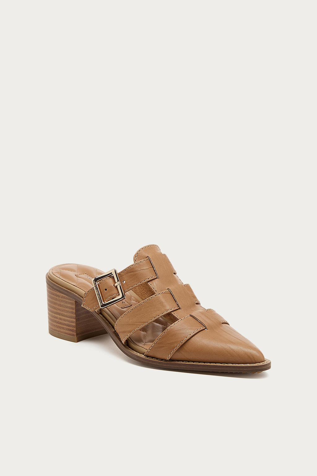 Mitchie Oatmeal Leather Heels