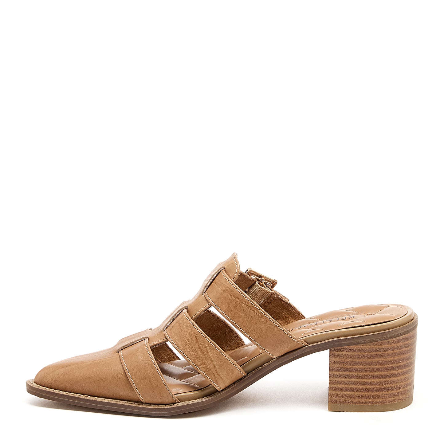 Mitchie Oatmeal Leather Heels