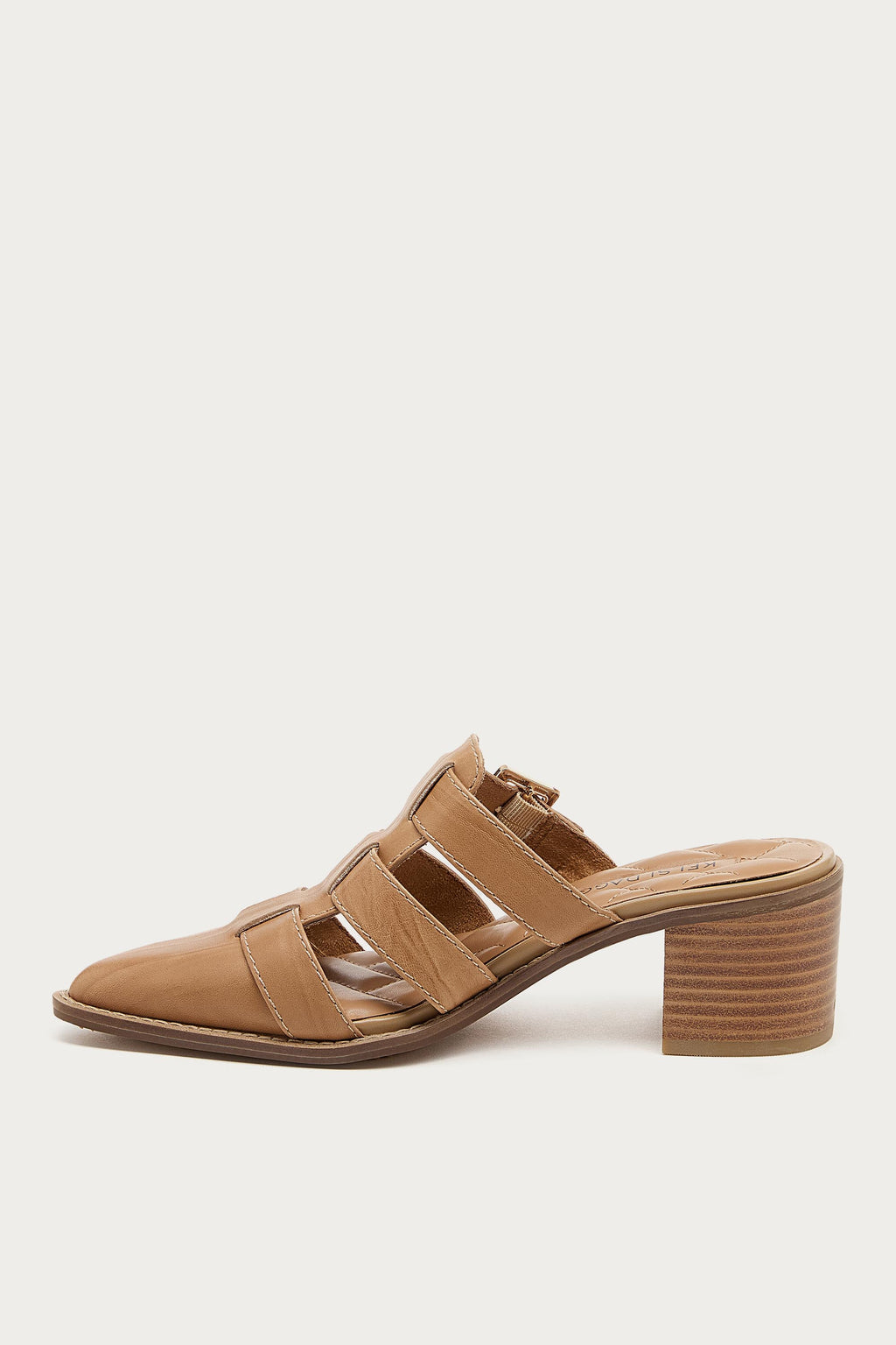 Mitchie Oatmeal Leather Heels