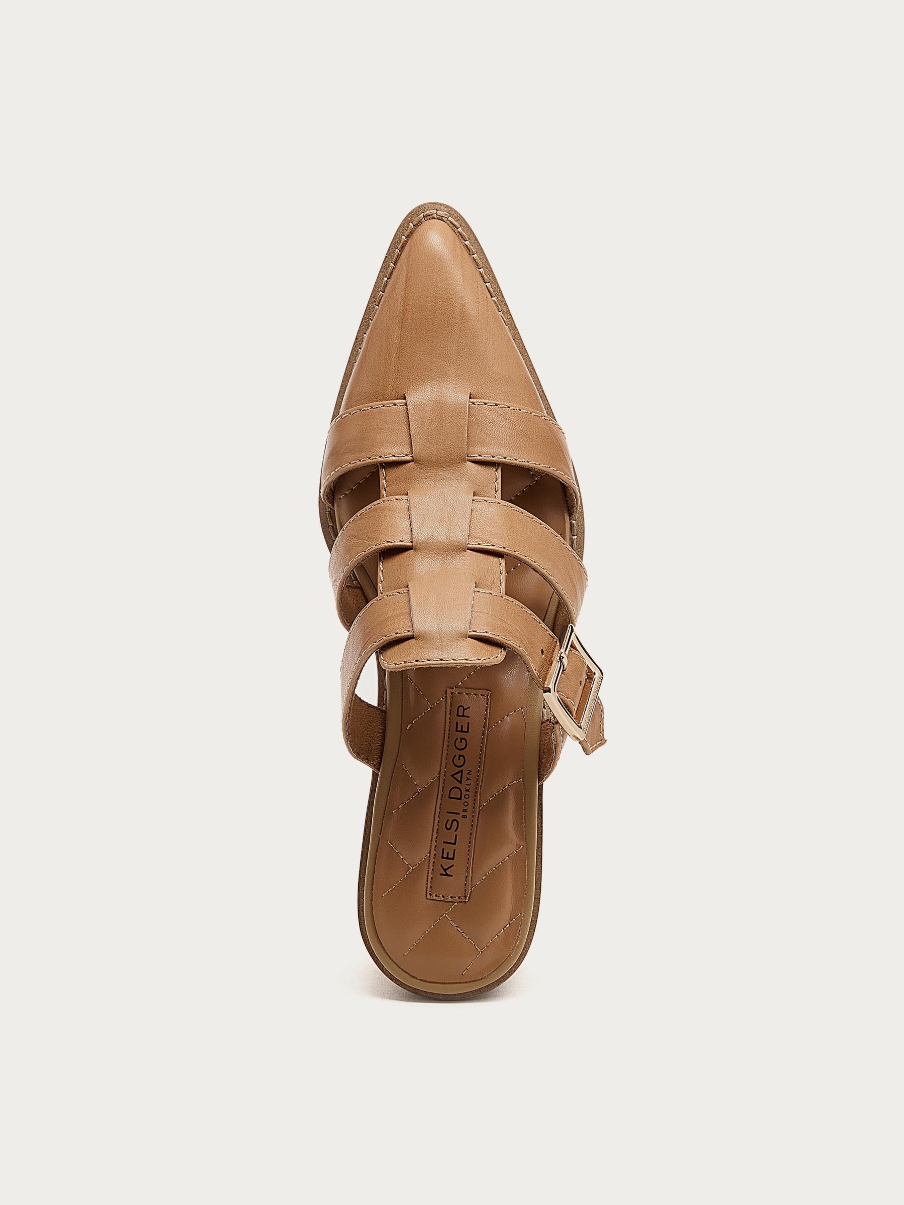 Mitchie Oatmeal Leather Heels