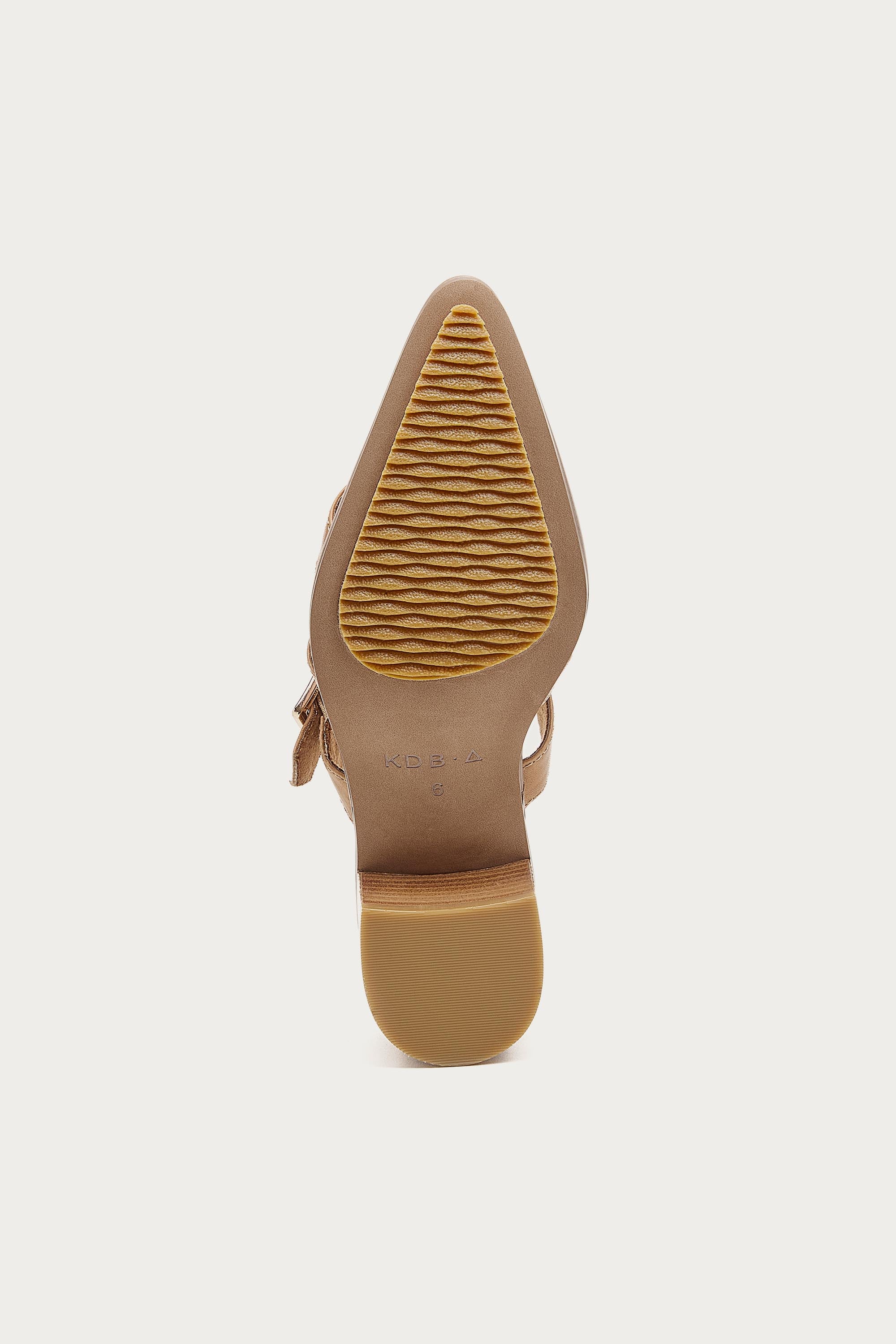 Mitchie Oatmeal Leather Heels