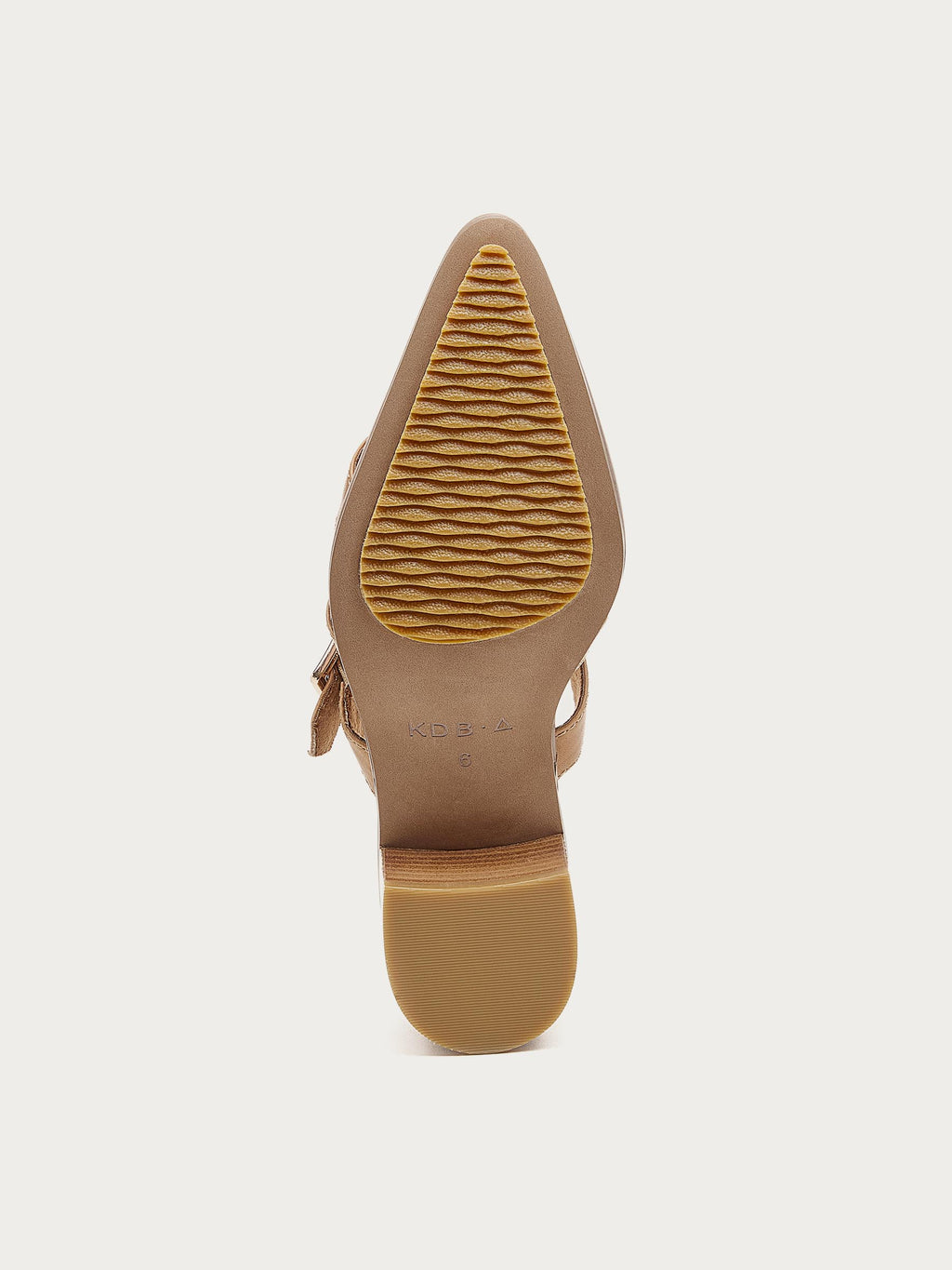 Outsole of the Kelsi Dagger Brooklyn Mitchie oatmeal leather heel