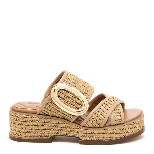 Nina Raffia Wedge Sandals