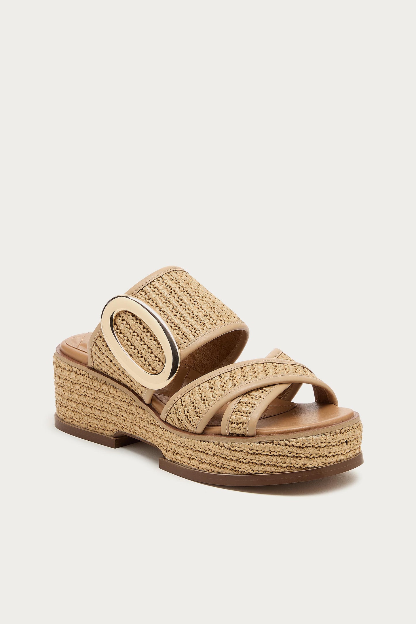 Nina Raffia Wedge Sandals