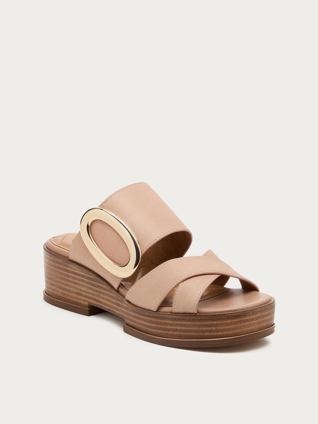 Nina Pink Wedge Sandals