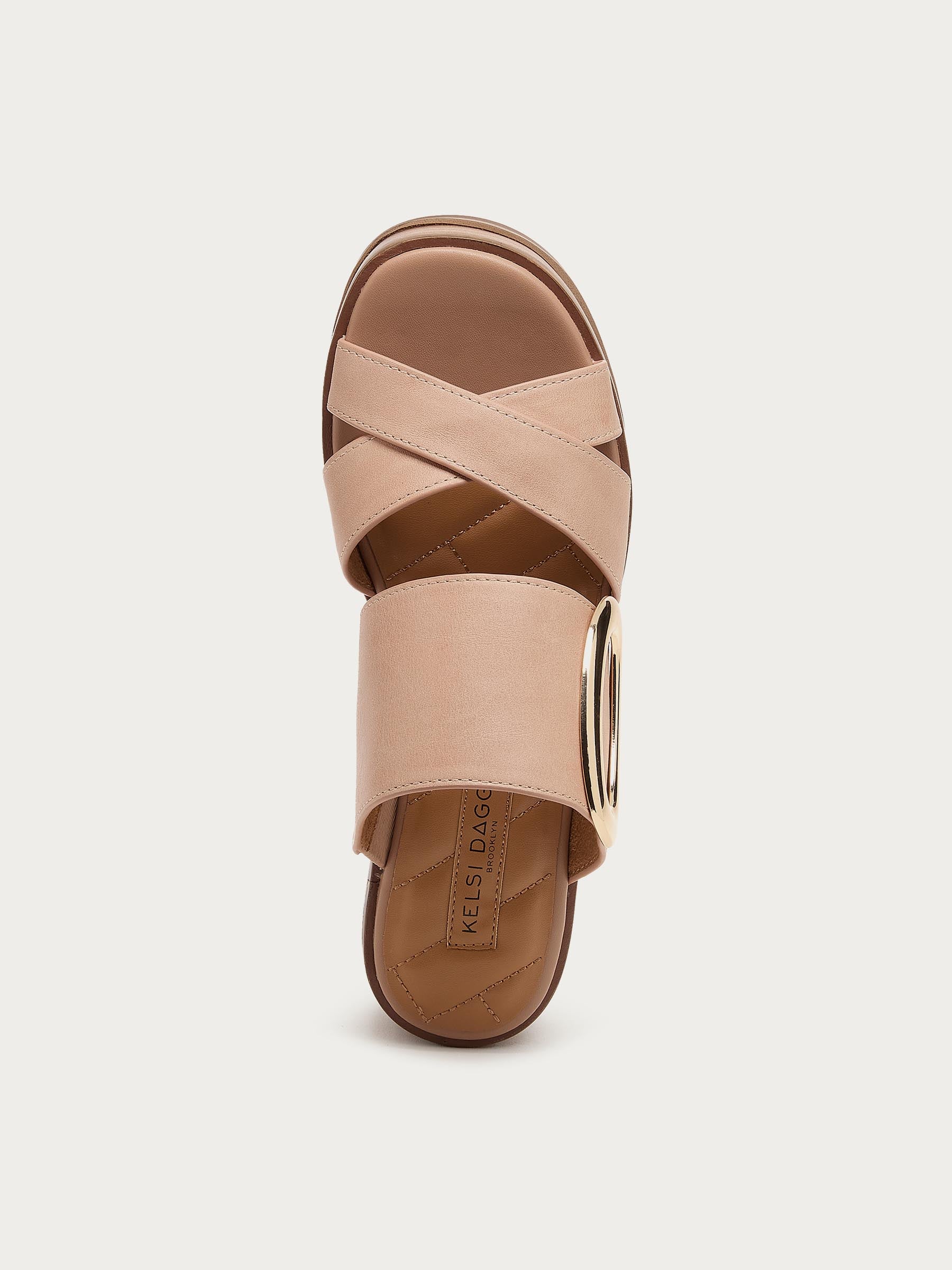 Nina Pink Wedge Sandals