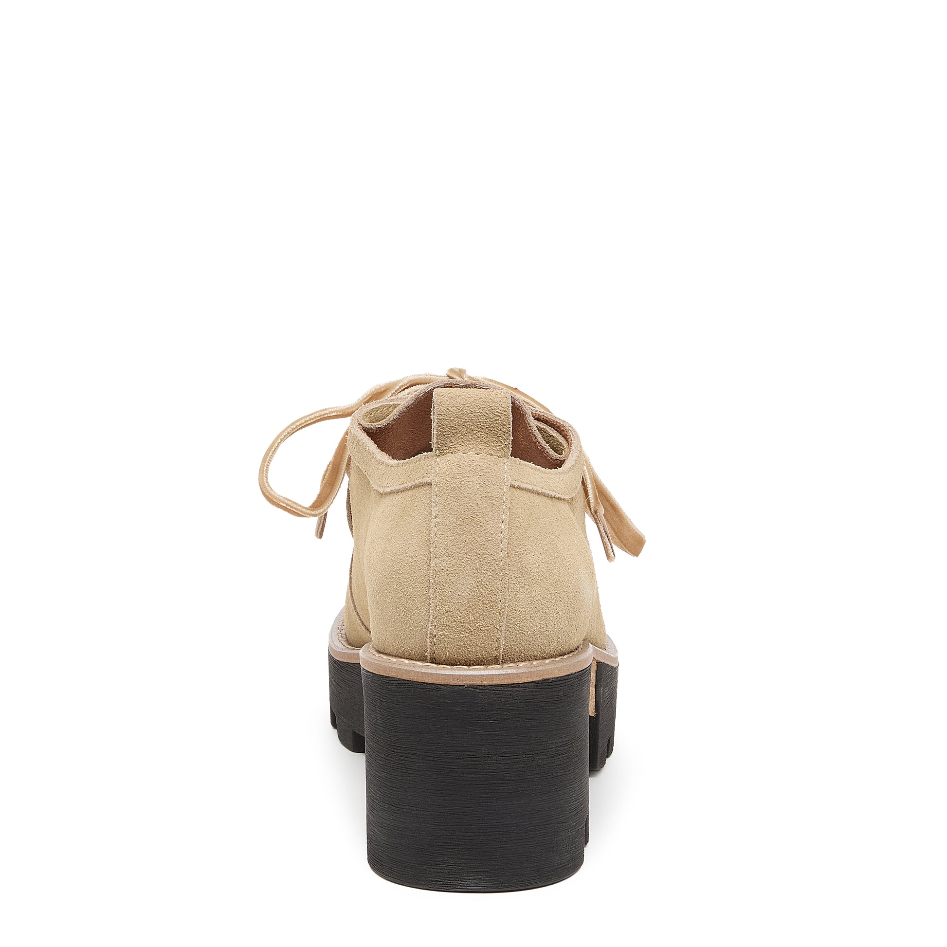 Kelsi Dagger Women's Olga Oatmeal Lug Loafers – Cow Suede Platform Heel
