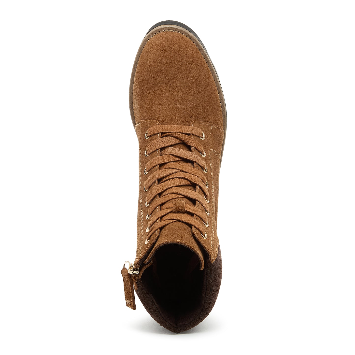 Otto Honey Lug Ankle Boot – Women’s Suede Lace-Up Boot
