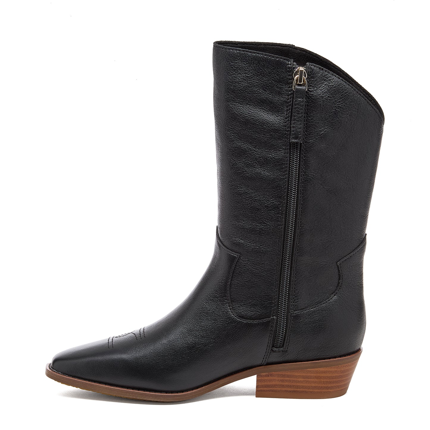 Piper Black Leather Boot