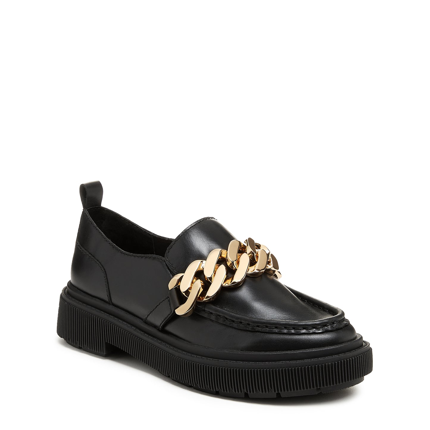 Pulse Black Leather Loafers