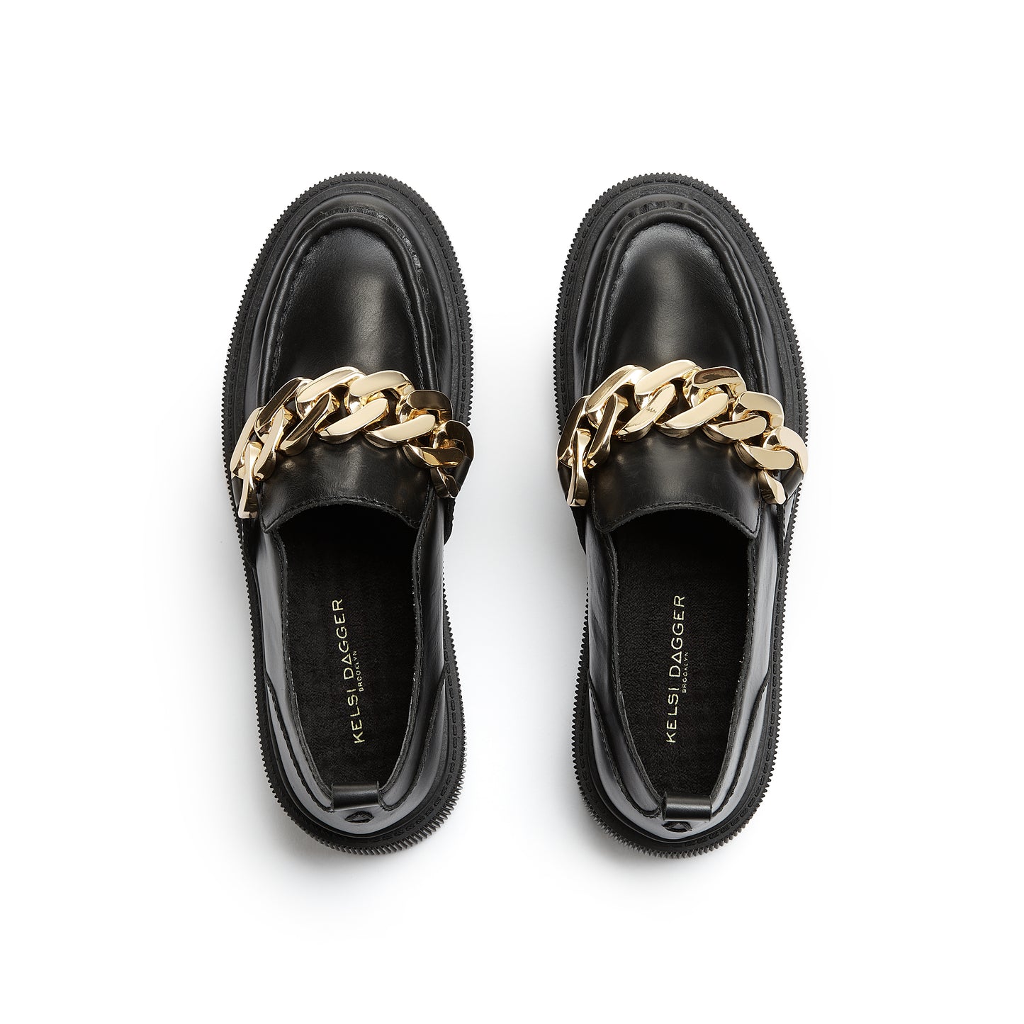 Pulse Black Leather Loafers