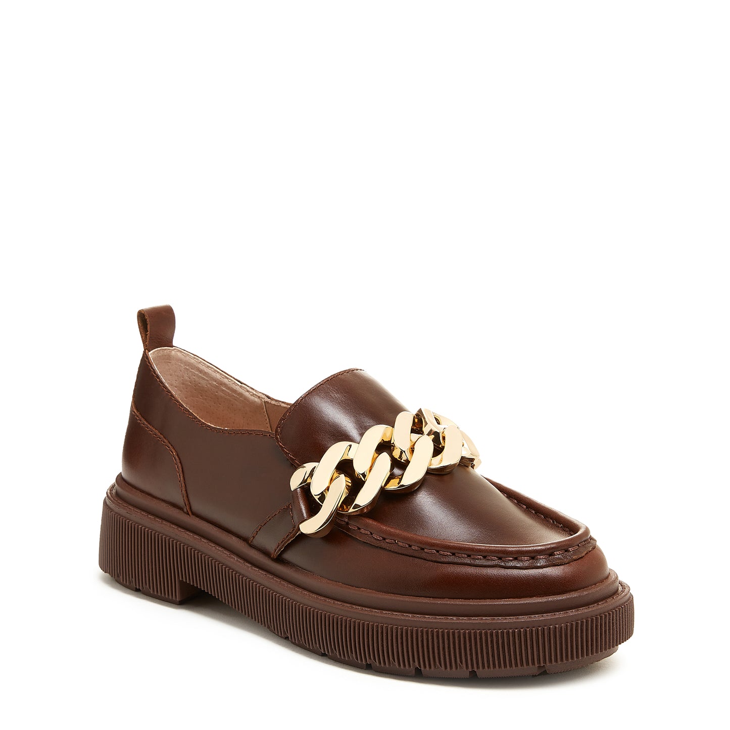 Pulse Brown Leather Loafers