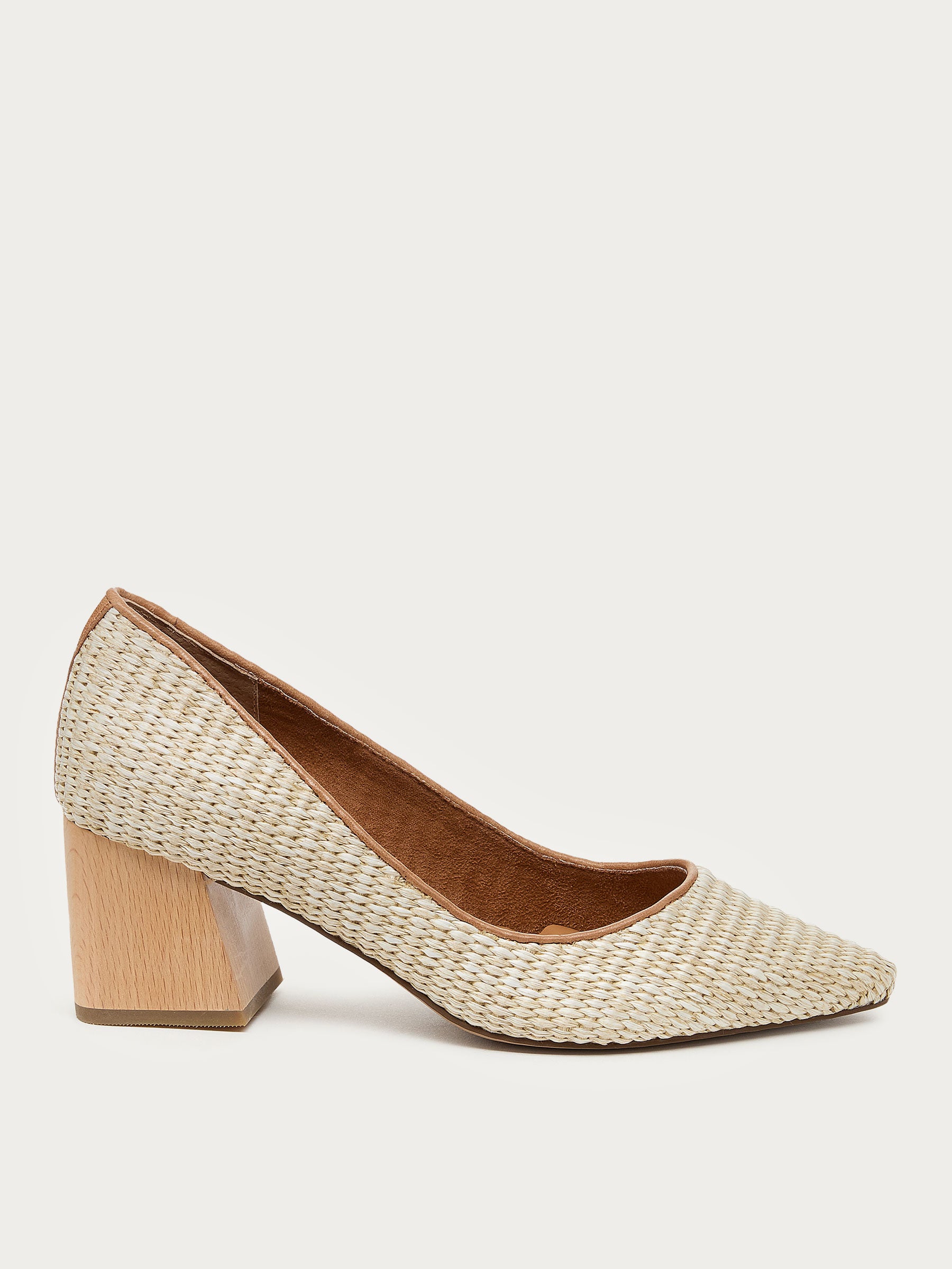 Pump Natural Raffia Heels