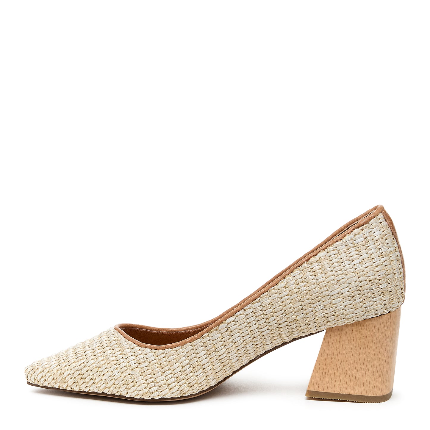 Pump Natural Raffia Heels