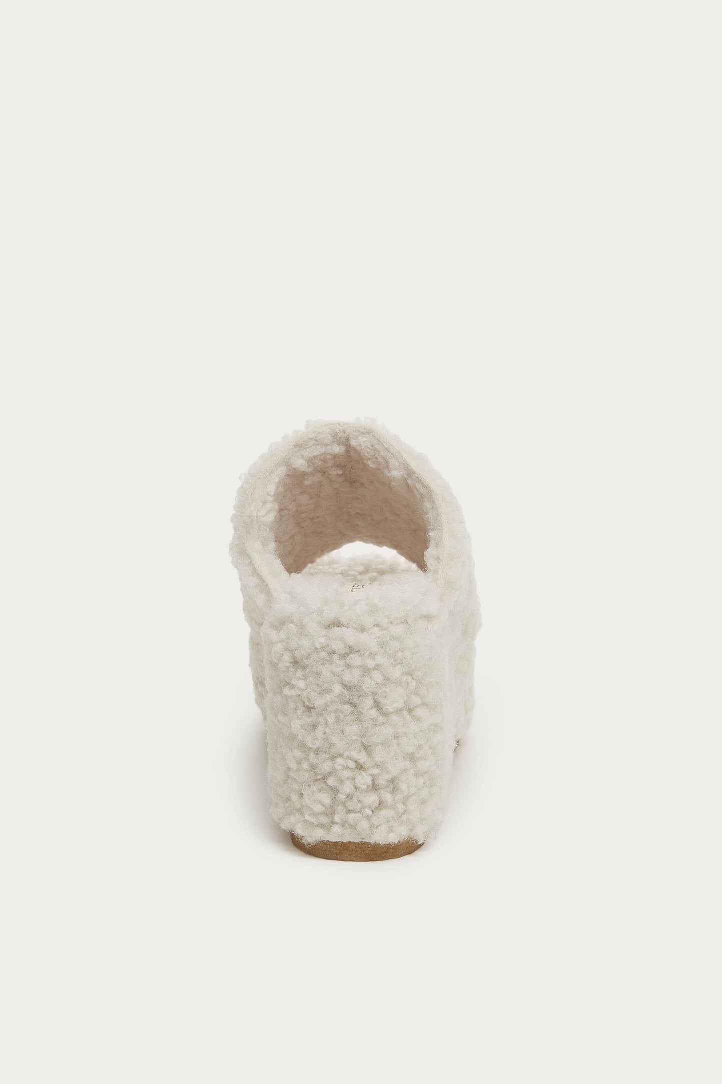 Rowan Natural Faux Shearling Platform Sandals