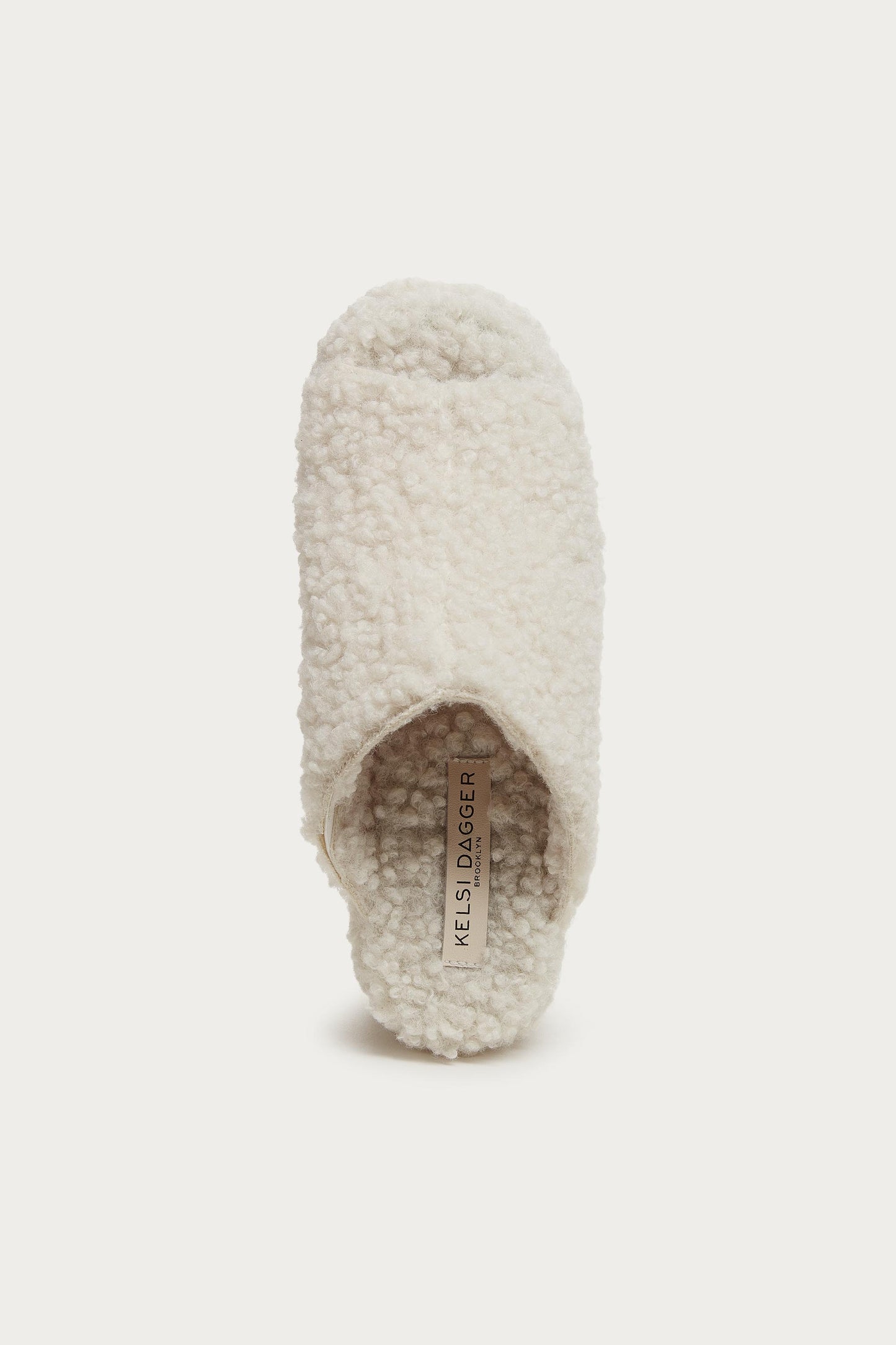 Rowan Natural Faux Shearling Platform Sandals