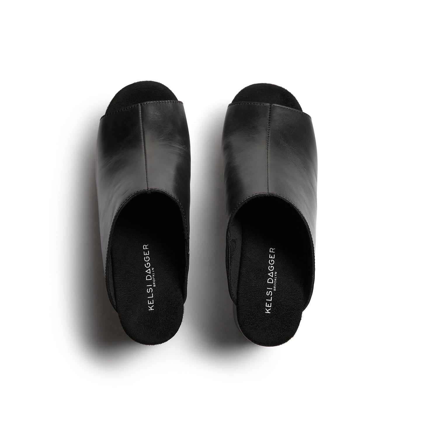 Rowan Black Leather Platform Sandals