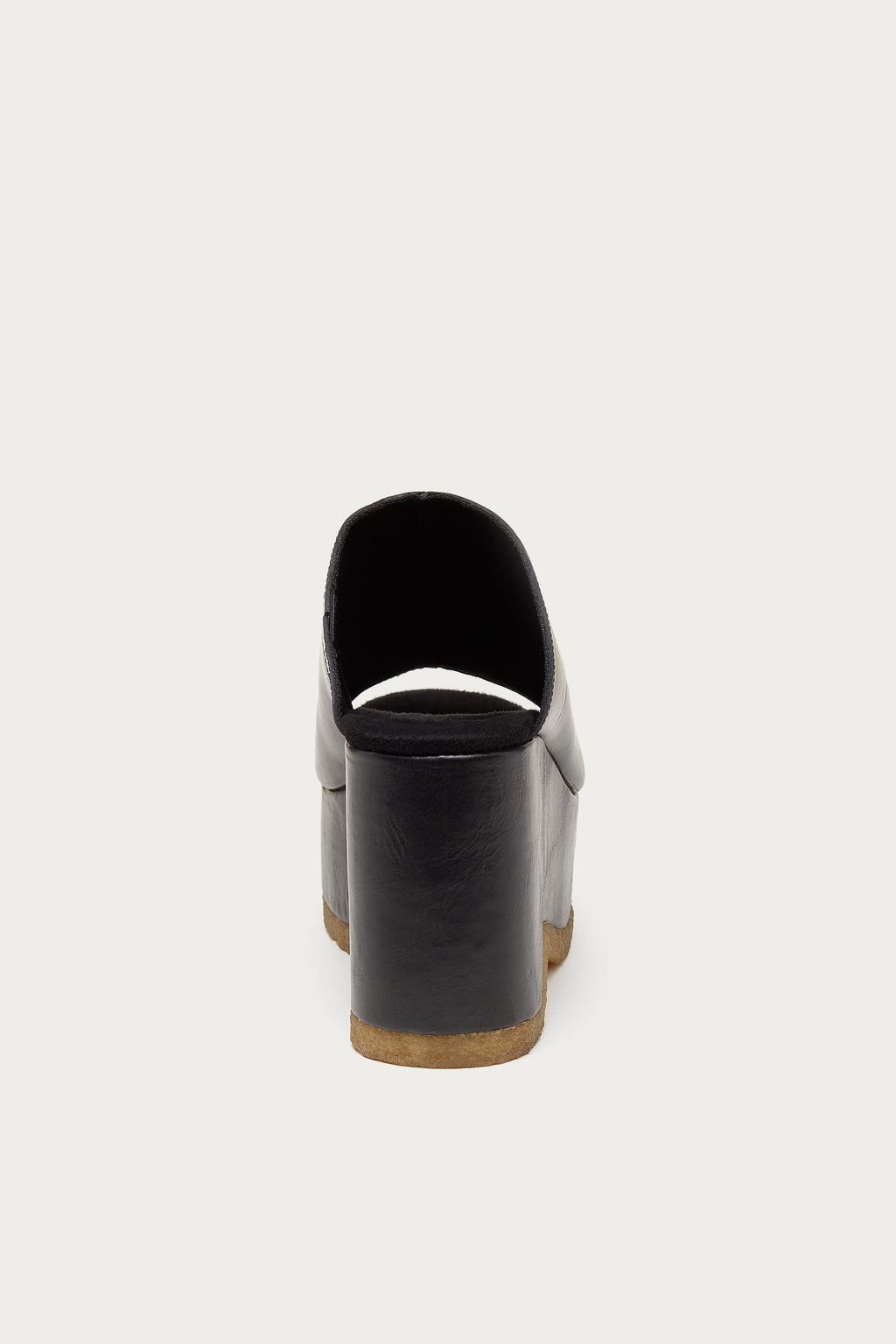 Rowan Black Leather Platform Sandals