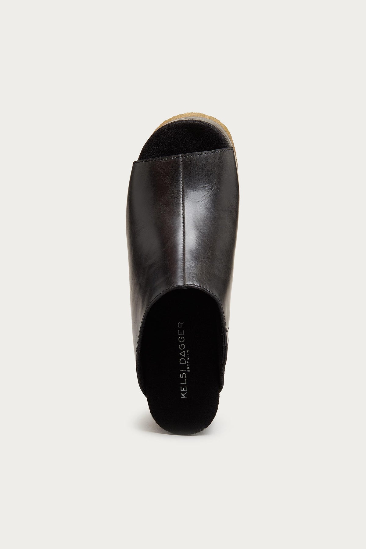 Rowan Black Leather Platform Sandals
