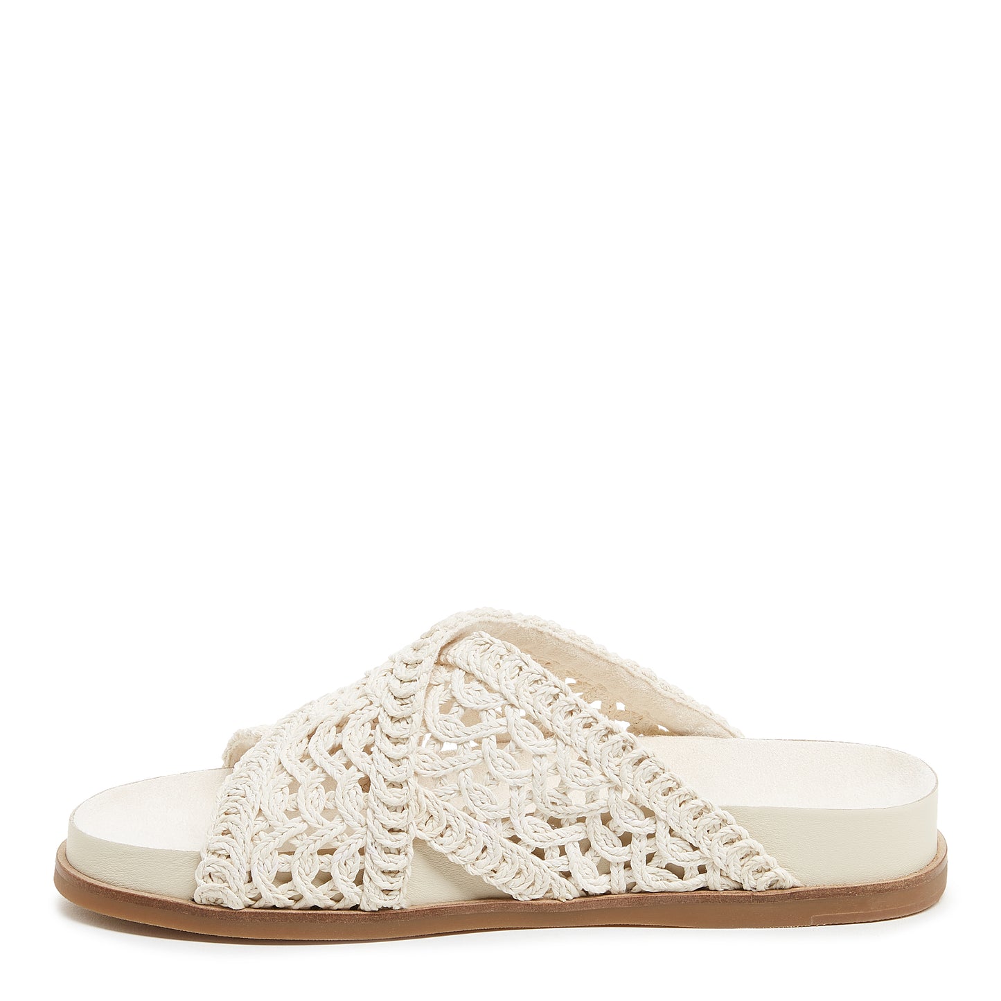 sailor shell crochet sandals, sole and heel construction detail, Kelsi Dagger Brooklyn