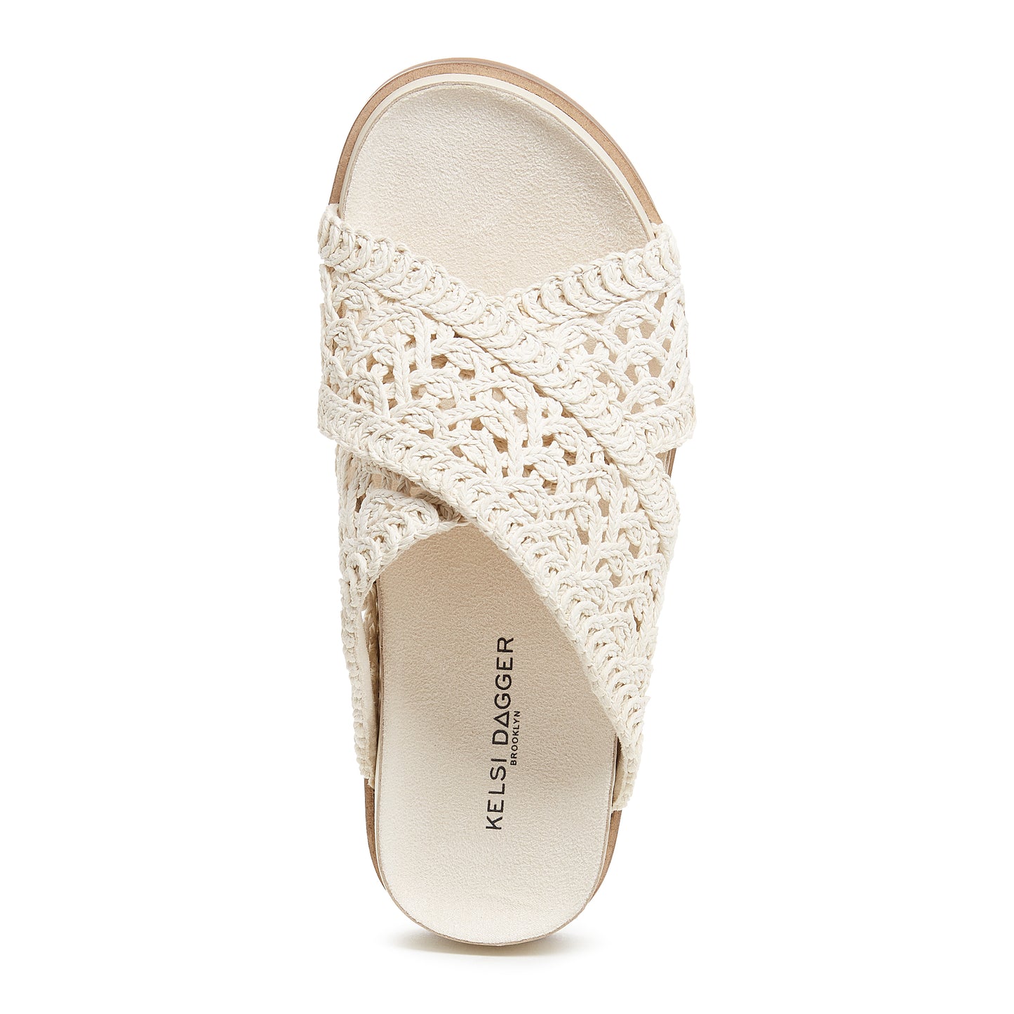 sailor shell crochet sandals, close up of crochet upper texture, Kelsi Dagger Brooklyn