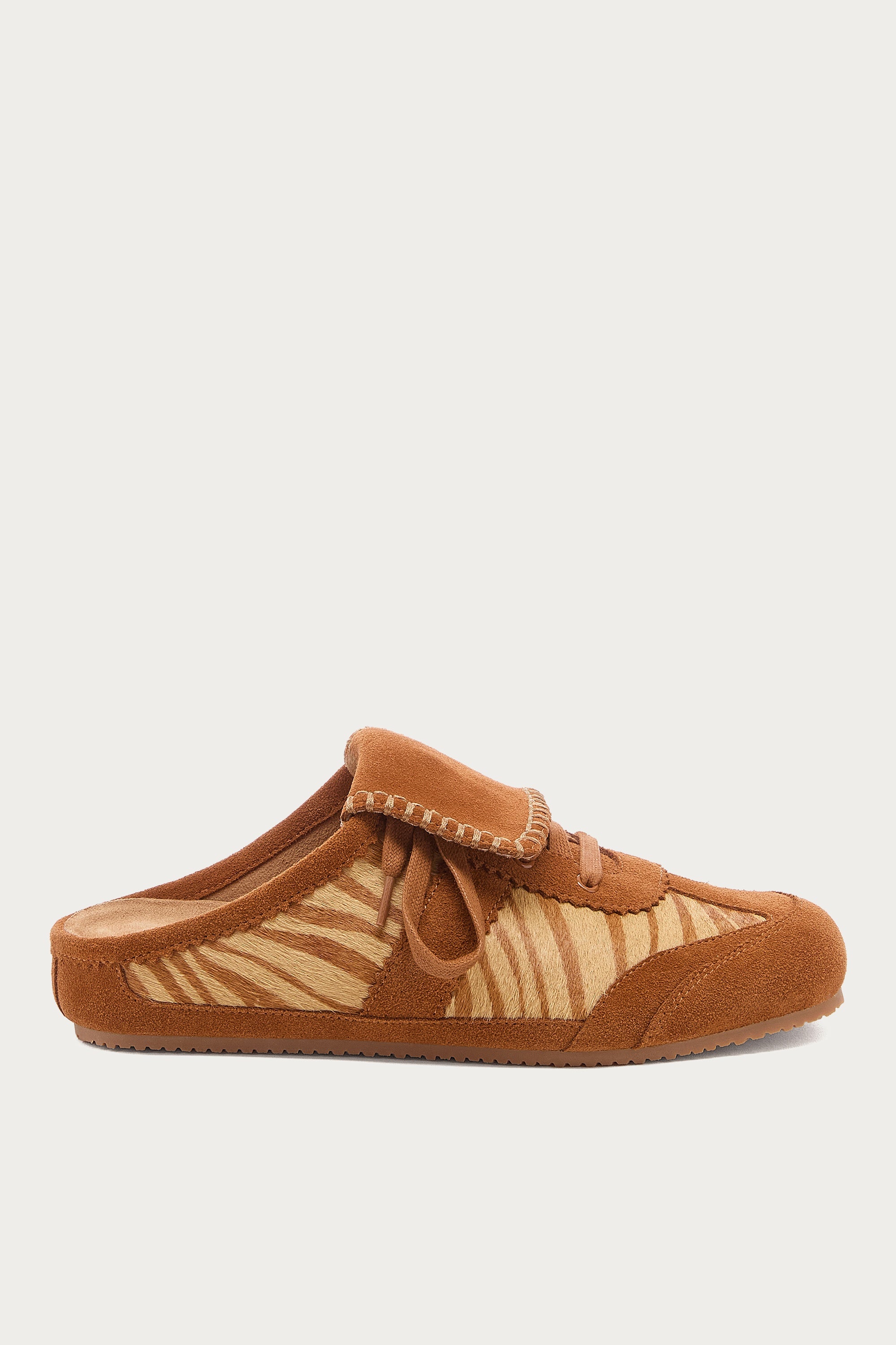 Scotty Zebra Lace-up Sneaker Mule
