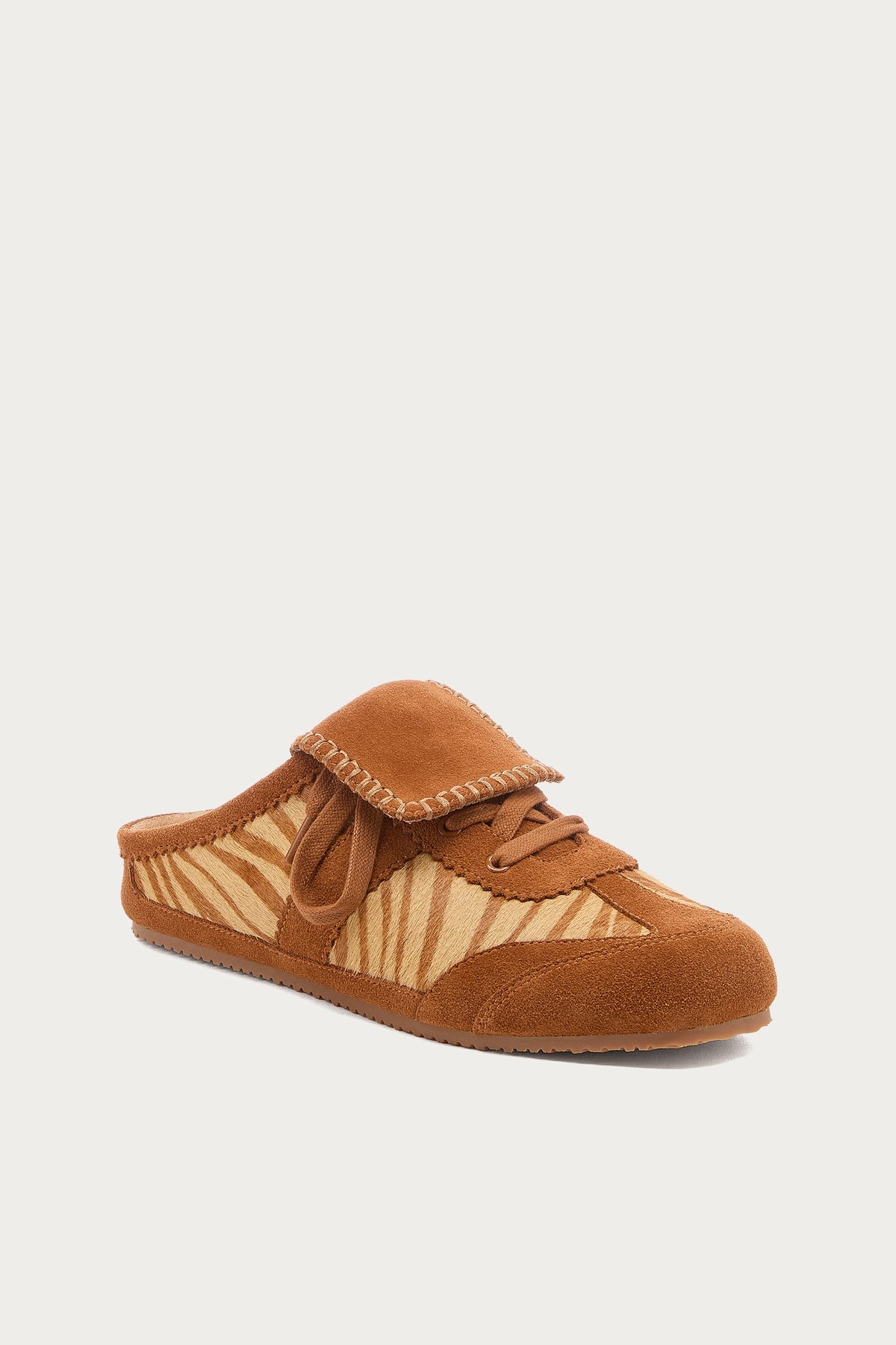 Scotty Zebra Lace-up Sneaker Mule