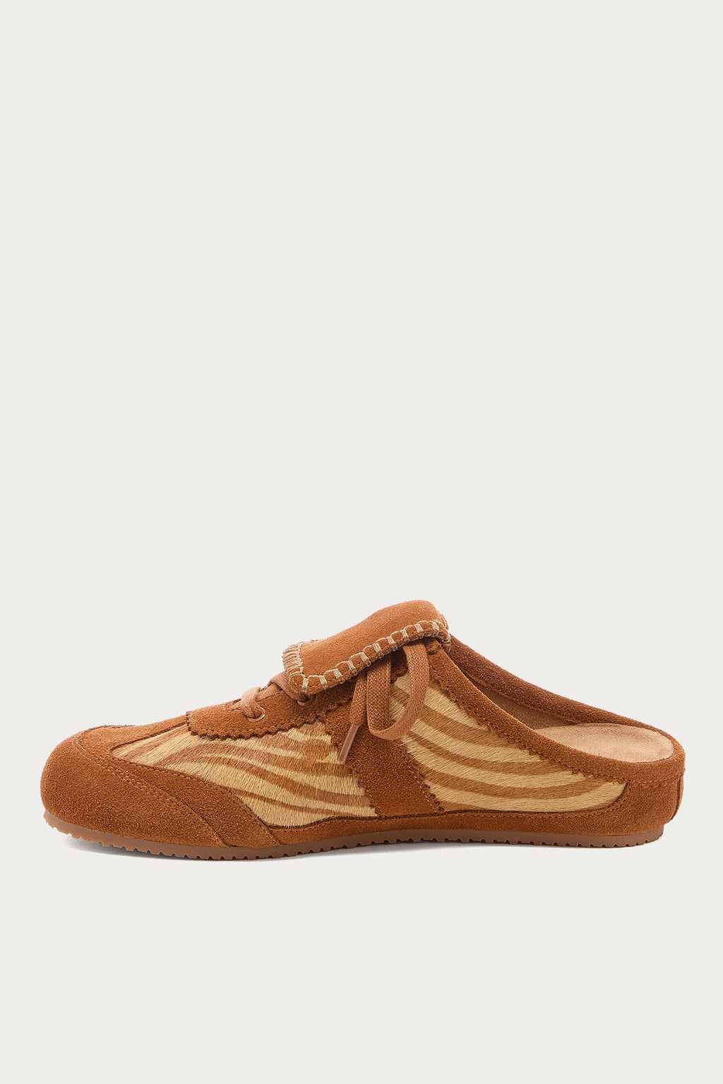 Scotty Zebra Lace-up Sneaker Mule