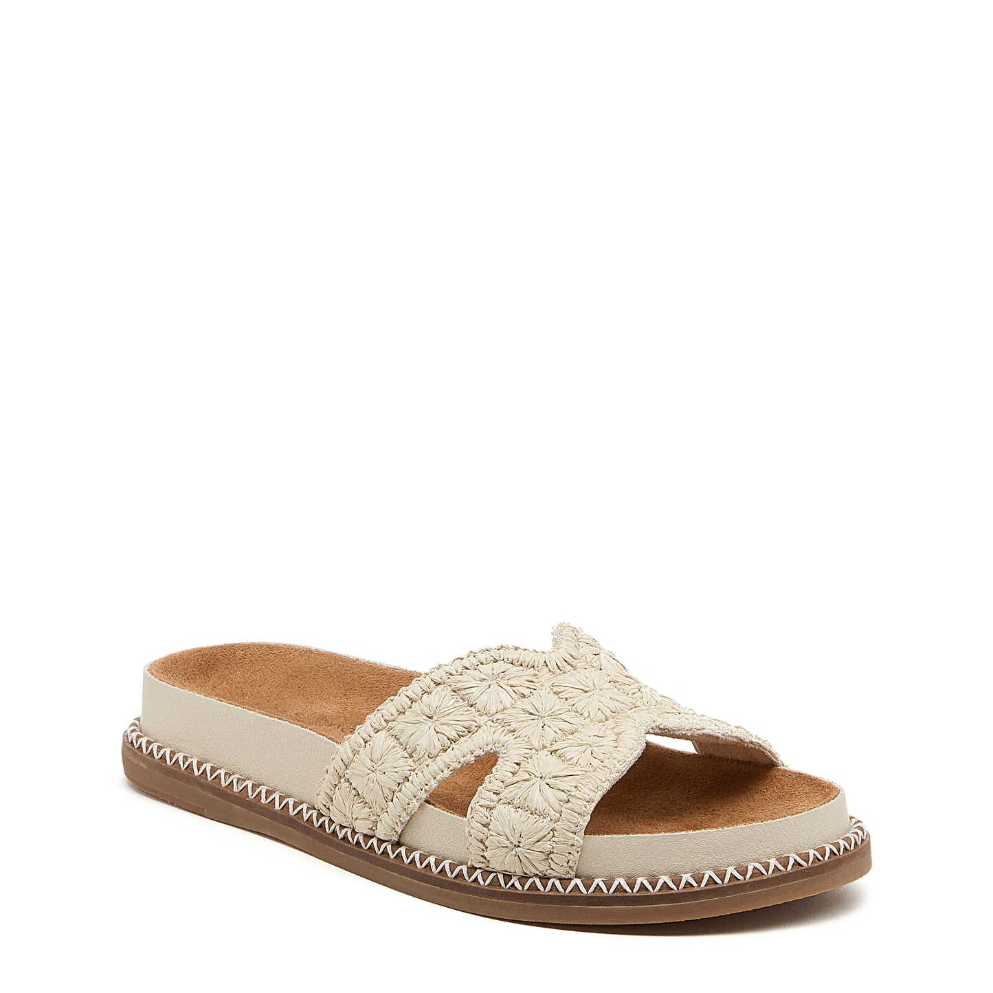 Shay Salt Raffia Slide Sandal