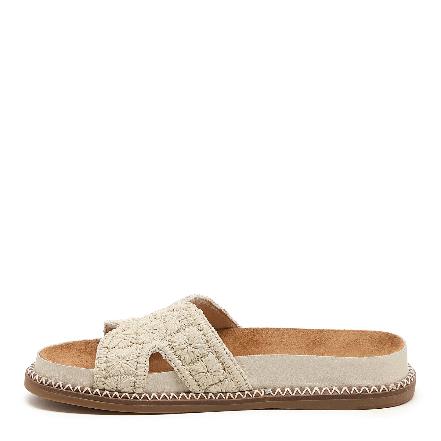 Shay Salt Raffia Slide Sandal