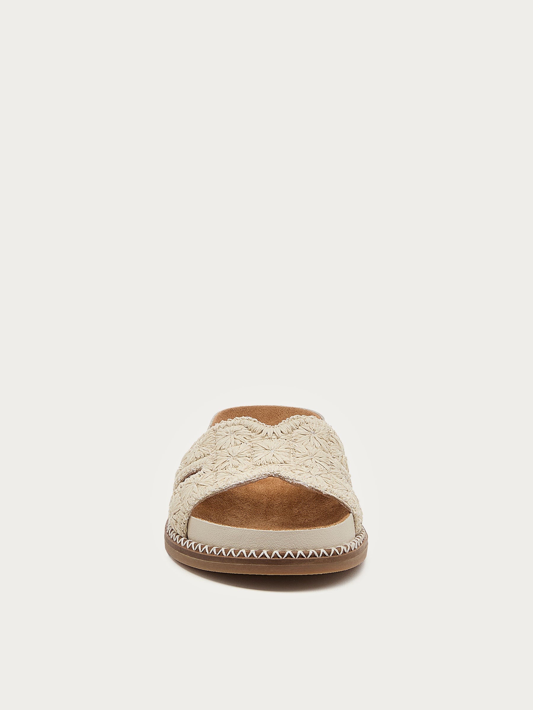 Shay Salt Raffia Slide Sandal