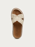 Shay Salt Raffia Slide Sandal