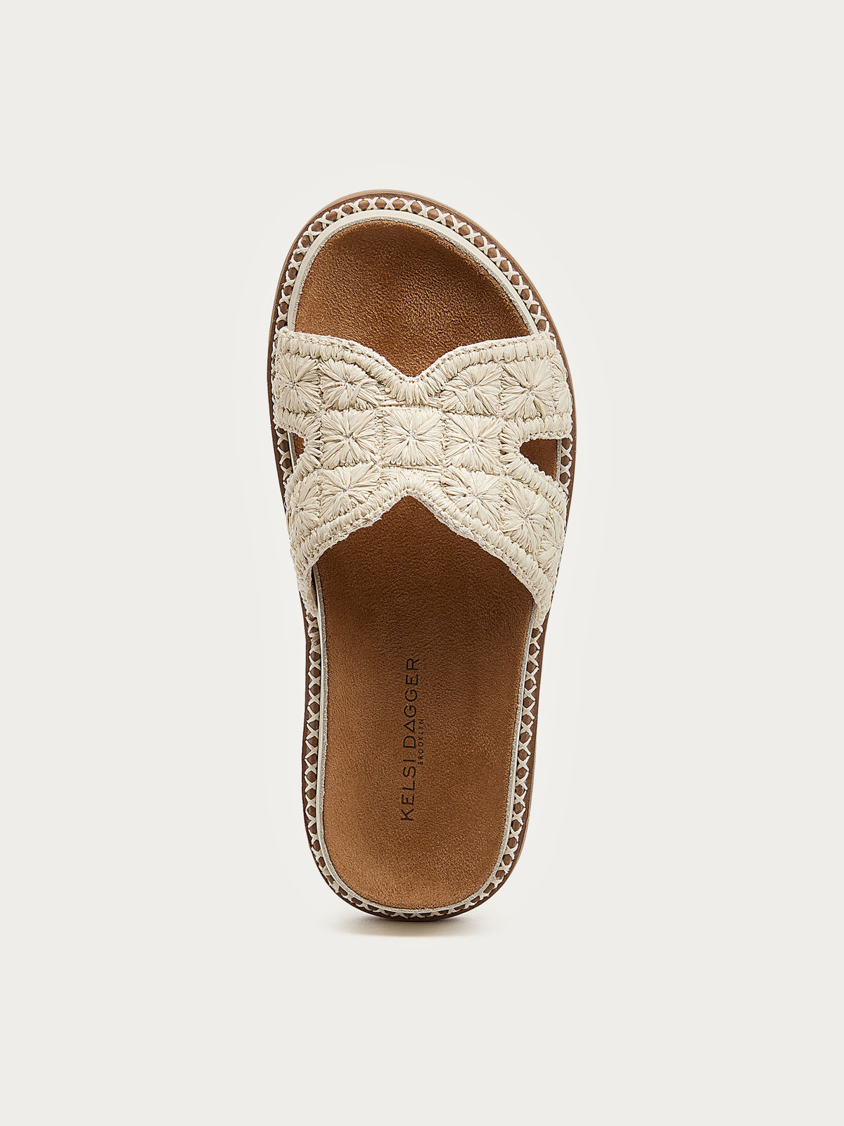 Shay Salt Raffia Slide Sandal