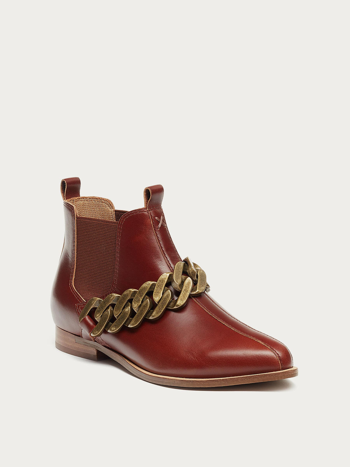 Slow Coffee Leather Bootie