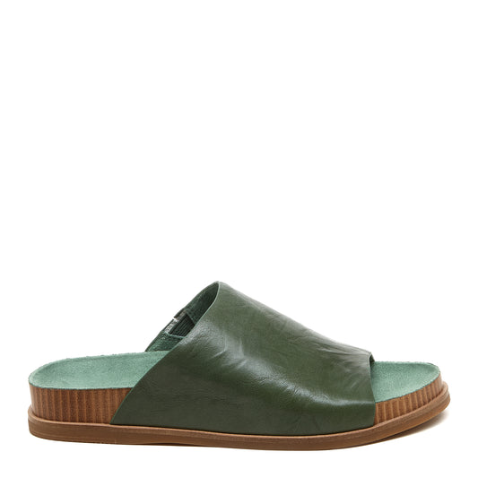 Squish Moss Stacked Slide Sandals