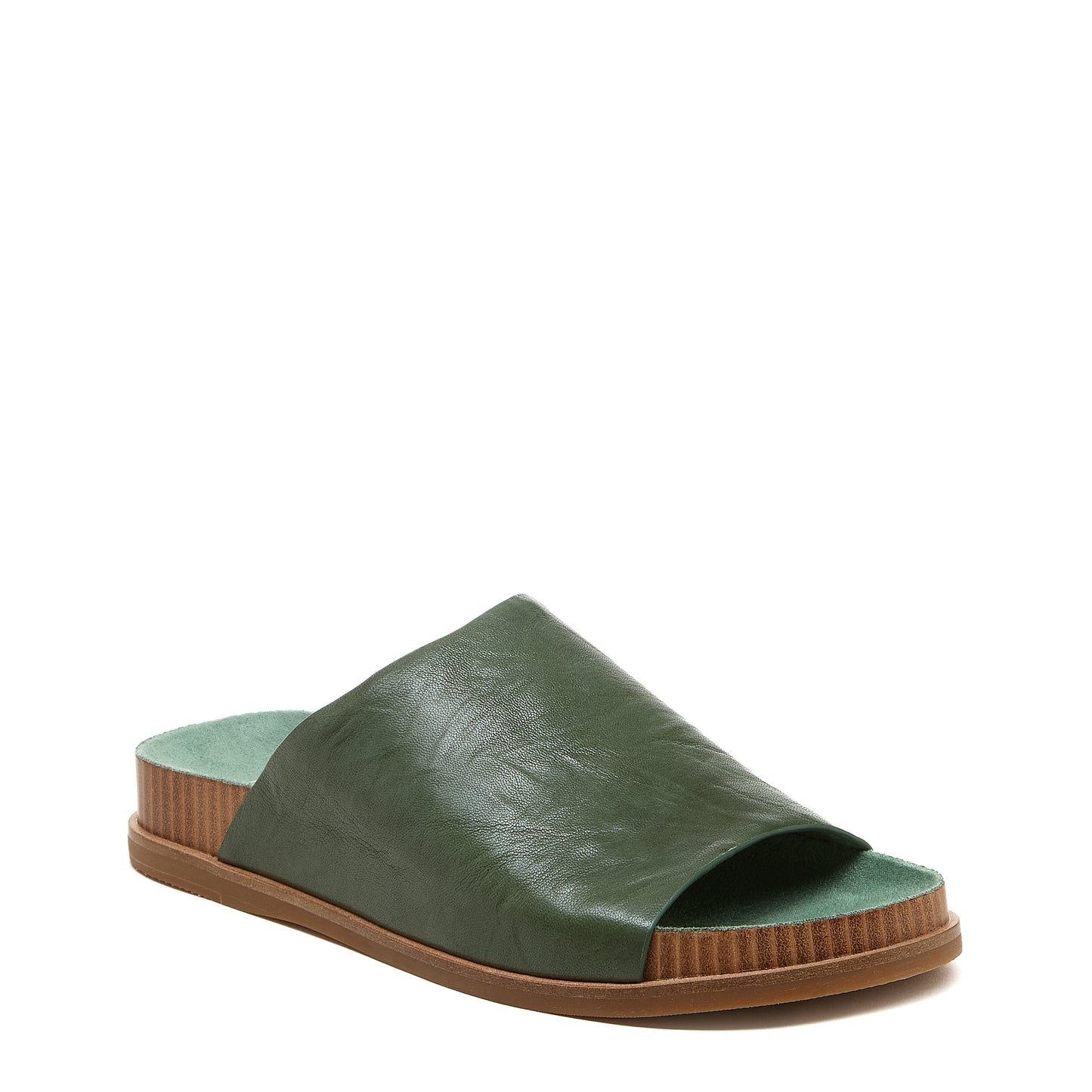 Squish Moss Stacked Slide Sandals