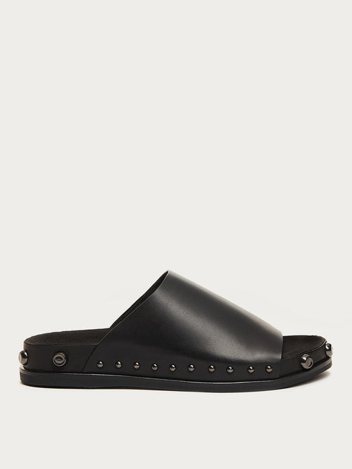 Squish Black Stud Slide Sandals