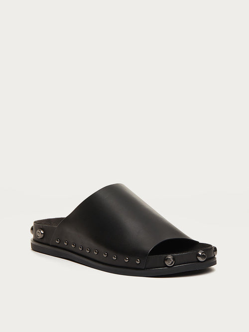 Squish Black Stud Slide Sandals