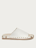 Squish White Stud Slide Sandals