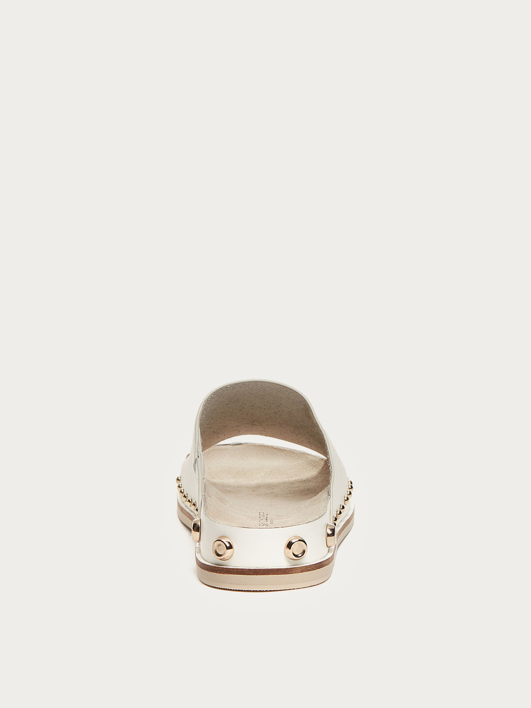 Squish White Stud Slide Sandals
