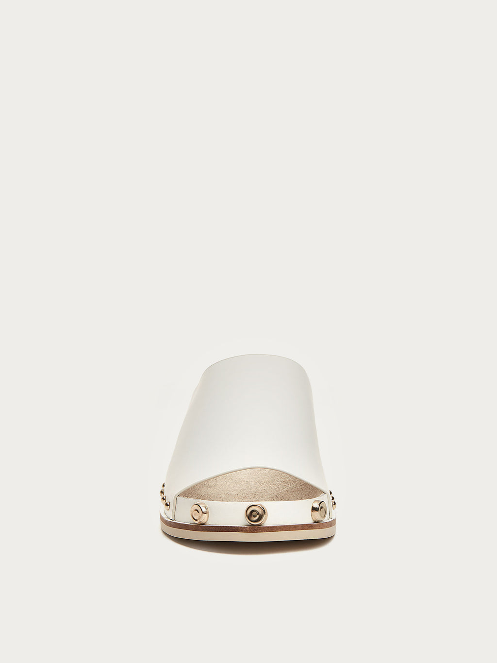 Squish White Stud Slide Sandals