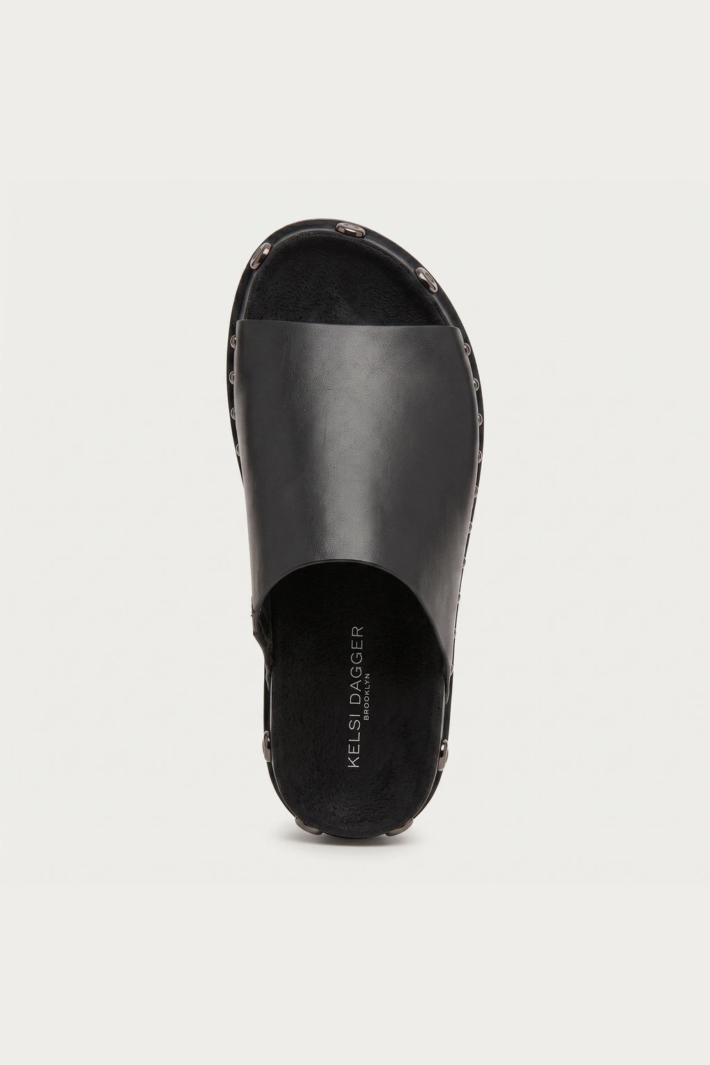 Squish Black Stud Slide Sandals